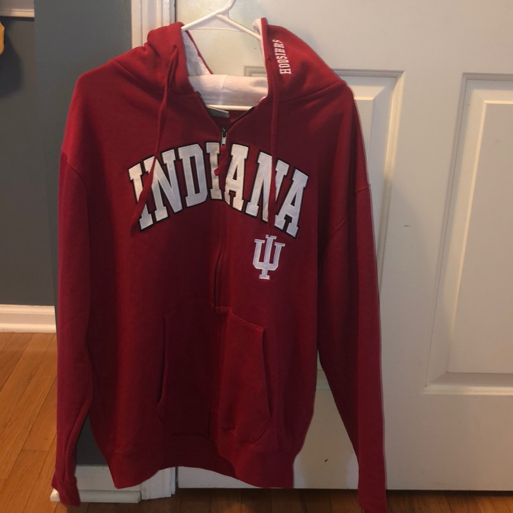 NWOT Men’s large Indiana Hoosiers zip up hoodie